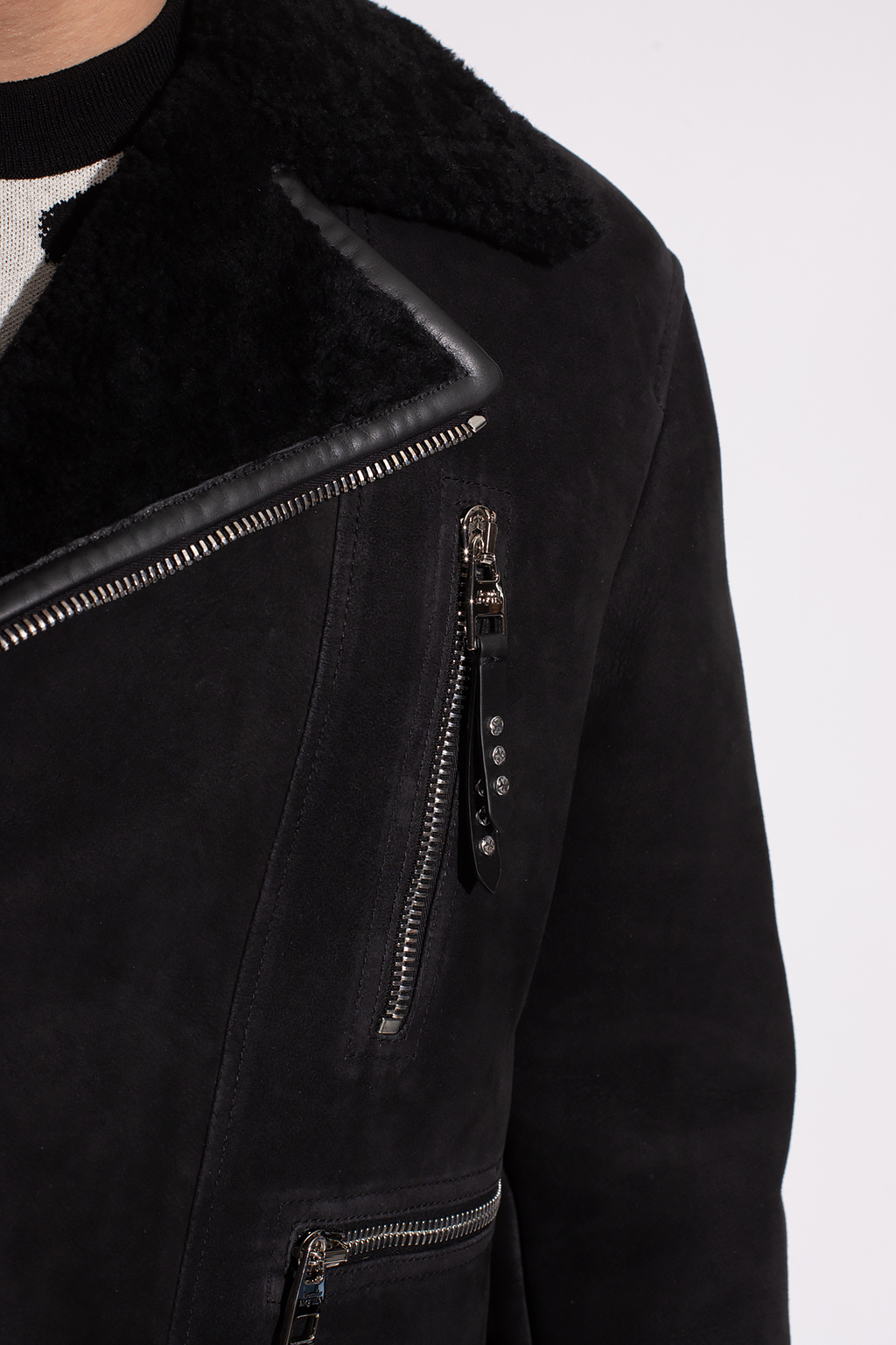 Alexander mcqueen shearling outlet jacket